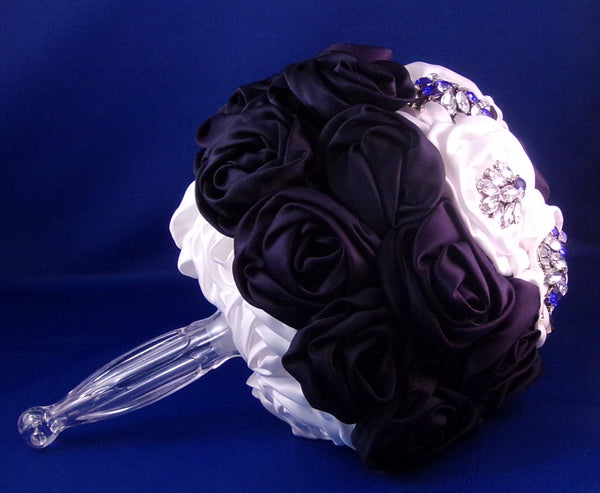 Bouquets - Blue Black Satin Rose Bouquet