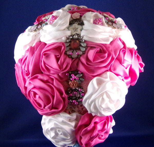 Bouquet - Pink Rose Blush Satin Bouquet