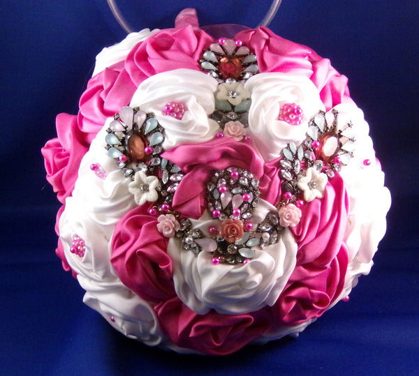 Bouquet - Pink Rose Blush Satin Bouquet
