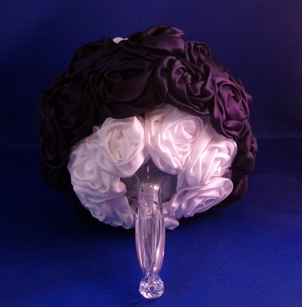 Bouquets - Blue Black Satin Rose Bouquet