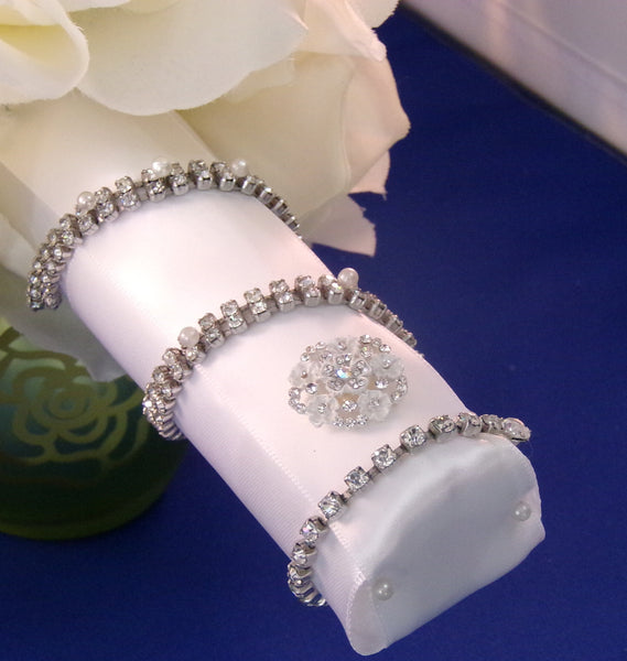 Wedding Bouquet - Dazzling White Pearl Silk Rose