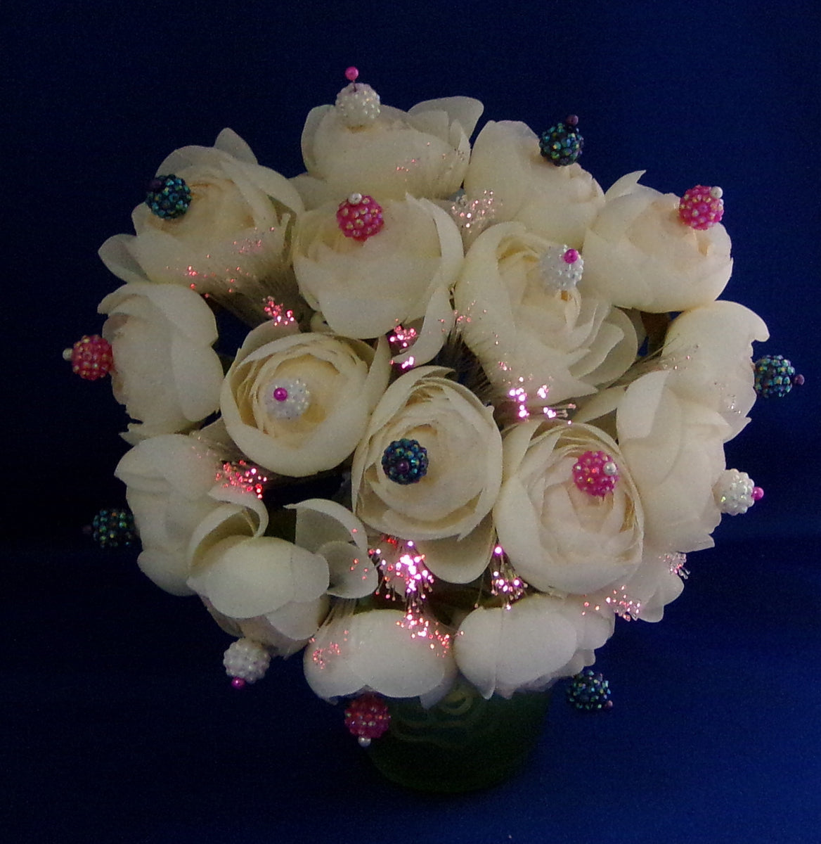 BouquetFiber Optic White Rose A Garden of DreamsBouquets & Shadowboxes