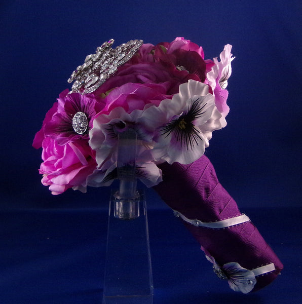 Bouquets - Brides - Purple Pansy Brilliance