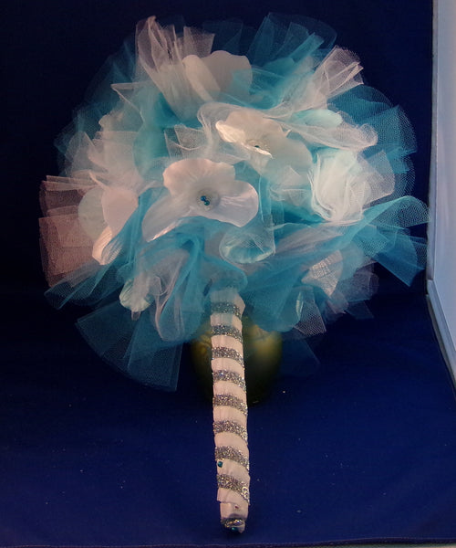 Bouquet-Teal Tulle Whimsey
